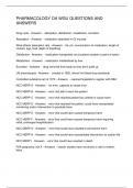 PHARMACOLOGY OA WGU QUESTIONS AND ANSWERS