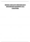 Test Bank for&colon; Berne and Levy Physiology&comma; 8th Edition &lpar;Koeppen&rpar;&comma; Chapter 1-44&colon;LATEST EDITION&lpar;2025&rpar;