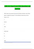 LDR 101 Final Exam 2026 Questions and Answers