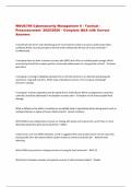 WGUC795 Cybersecurity Management II - Tactical -  Preassessment  2025&sol;2026 &ndash; Complete Q&A with Correct  Answers