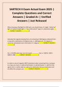 SARTECH II Exam Actual Exam 2025 &vert; Complete Questions and Correct Answers &vert; Graded A&plus; &vert; Verified Answers &vert; Just Released