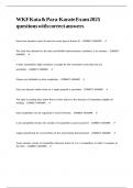 WKF Kata & Para-Karate Exam 2025 questions with correct answers&period;