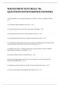 WKF KUMITE TEST 2025 &lpar;1-70&rpar; QUESTIONS WITH VERIFIED ANSWERS