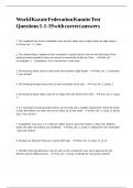 World Karate Federation Kumite Test Questions 1-1-19 with correct answers
