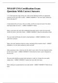 NNAAP CNA Certification Exam Questions With Correct Answers&period;