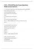 CNA - NNAAP Practice Exam Questions With Correct Answers 