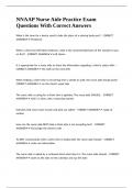 NNAAP Nurse Aide Practice Exam Questions With Correct Answers