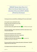 NNAAP NURSE AIDE PRACTICE WRITTEN EXAM 2 QUESTIONS AND ANSWERS UPDATED &lpar;2025-2026&rpar; &lpar;VERIFIED ANSWERS&rpar; 