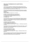 WGU D441 PHARMACOLOGY QUESTIONS & ANSWERS