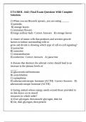 UTA BIOL 1442&semi; Final Exam Questions With Complete Solutions