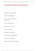 Nursing185 exam questions and only passing answers