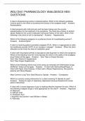 WGU D441 PHARMACOLOGY ANALGESICS HESI  QUESTIONS