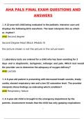 AHA PALS FINAL EXAM Latest 2025 Actual Questions and Verified Answers &lpar;2025 &sol; 2026&rpar; A&plus; Grade 100&percnt; Guarantee Verified by Experts