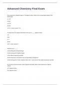 Advanced Chemistry Final Exam Questions And Well Detailed 100&percnt; Explained Answers&period;