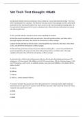 Vet Tech Test thought &plus;Math Exam 1Multiple Choices And Questions And Verified Accurate Answers&vert; Guaranteed Pass&period;