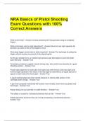 NRA Basics of Pistol Shooting Exam Questions with 100&percnt; Correct Answers 