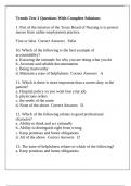 Trends Test 1 Questions With Complete Solutions