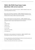 NRSG 206 PEDS Final Study Guide Questions with correct answers