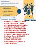 NRNP 6531 &vert; OFFICIAL FINAL EXAM &vert; 2025-2026 &vert; 300&plus; ACTUAL EXAM QUESTIONS & VERIFIED ANSWERS WITH STEP-BY-STEP RATIONALES &vert; Advanced Practice Care of Adults Across the Lifespan &vert; Includes Case Studies&comma; Clinical Decision Trees & NCLEX&reg;-Style Prep &vert; Platinum