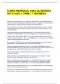 ICEMA PROTOCOL TEST QUESTIONS WITH 100&percnt; CORRECT ANSWERS 