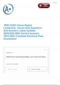  WGU D253 Values-Based Leadership  Actual &lpar;OA&rpar; Questions And Answers Latest Updates 2025&sol;2026 With Correct Answers 100&percnt; With Complete Solutions Pass Guaranteed 