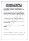 CRJ FINAL EXAM WITH  VERIFIED ANSWER 100&percnt;    