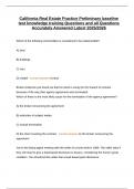 California Real Estate Practice Preliminary baseline test knowledge training Questions and all Questions Accurately Answered Latest 2025&sol;2026