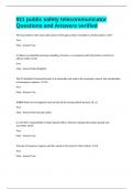 911 public safety telecommunicator Questions and Answers verified