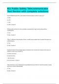 911 Public Safety Telecommunicator Test Review with complete solutions