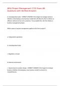 WGU Project Management C722 Exam 68 Questions with Verified Answers&comma;100&percnt;CORRECT