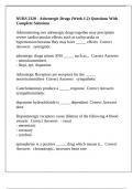 NURS 2320 - Adrenergic Drugs &lpar;Week 1&period;2&rpar; Questions With Complete Solutions