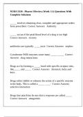 NURS 2320 - Pharm I Review &lpar;Week 1&period;1&rpar; Questions With Complete Solutions