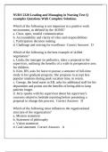 NURS 2320 Leading and Managing in Nursing Test Q examples Questions With Complete Solutions