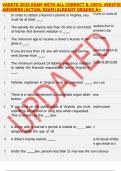 VADETS 2025 EXAM WITH ALL CORRECT & 100&percnt; VERIFIED ANSWERS&vert;ACTUAL EXAM&vert;ALREADY GRADED A&plus;