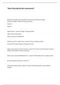 "Basic Nursing Practice Assessment"
