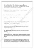 Iowa Life And Health insurance Exam  