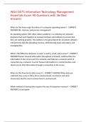 WGU D075 Information Technology Management Essentials Exam 90 Questions with Verified Answers&comma;100&percnt;CORRECT