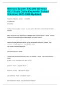 Nervous System BIO-201 Wireman GCU Study Guide Exam with Solved Solutions 2025-2026 Updated&period;