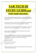 SAR TECH III  STUDY GUIDEEXAM  STUDY GUIDE 2025&sol;2026