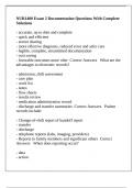 NUR1400 Exam 2 Documentation Questions With Complete Solutions