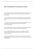 Basic Nursing Practice Assessment on nur185