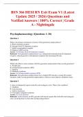 BSN 366 HESI RN Exit Exam V1 &lpar;Latest Update 2025 &sol; 2026&rpar; Questions and Verified Answers &vert; 100&percnt; Correct &vert; Grade A - Nightingale