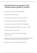 DKA National Exam questions with verified answers graded A&plus; passed