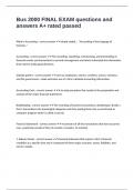 Bus 2000 FINAL EXAM questions and answers A&plus; rated passed