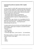 N133 Final Exam Review Questions With Complete Solutions