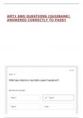 AMT1 SWE QUESTIONS &lpar;QUIZBANK&rpar; ANSWERED CORRECTLY TO PASS&excl;&excl;