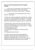 Issues & Trends Nursing Questions With Complete Solutions