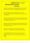 PMK-EE E6 PROFESSIONALISM EXAM QUESTIONS AND ANSWERS 2025
