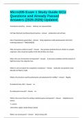 Micro205 Exam 1 Study Guide GCU Questions and Already Passed Answers &lpar;2025-2026&rpar; Updated&period;