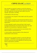 CIPP&sol;E EXAM QUESTIONS AND ANSWERS 2025 